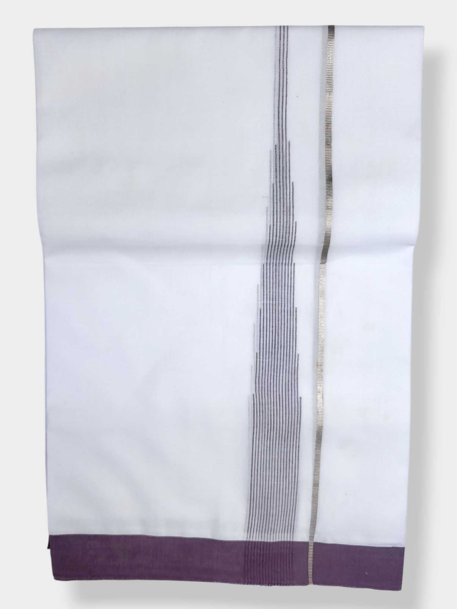 Pure White Cotton Men's Double Dhoti
