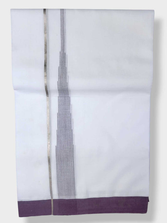 Pure White Cotton Men's Double Dhoti
