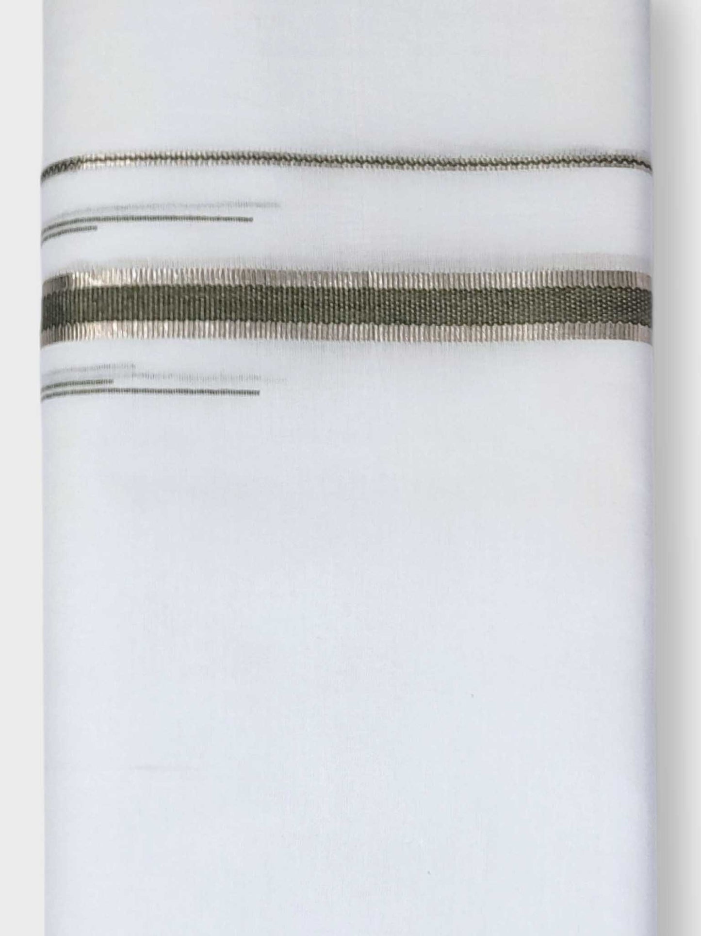 Pure White Cotton Men's Double Dhoti