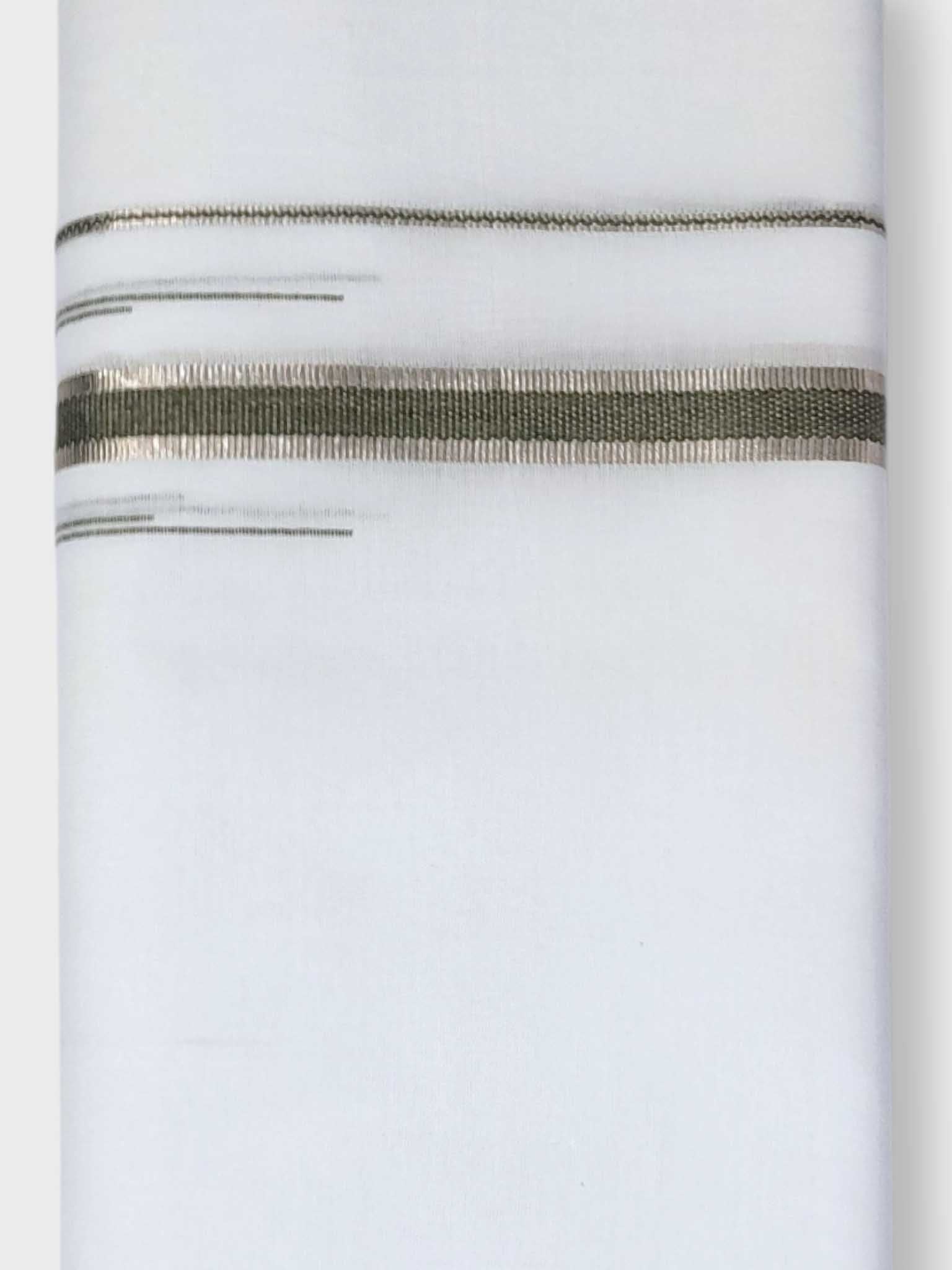 Pure White Cotton Men's Double Dhoti