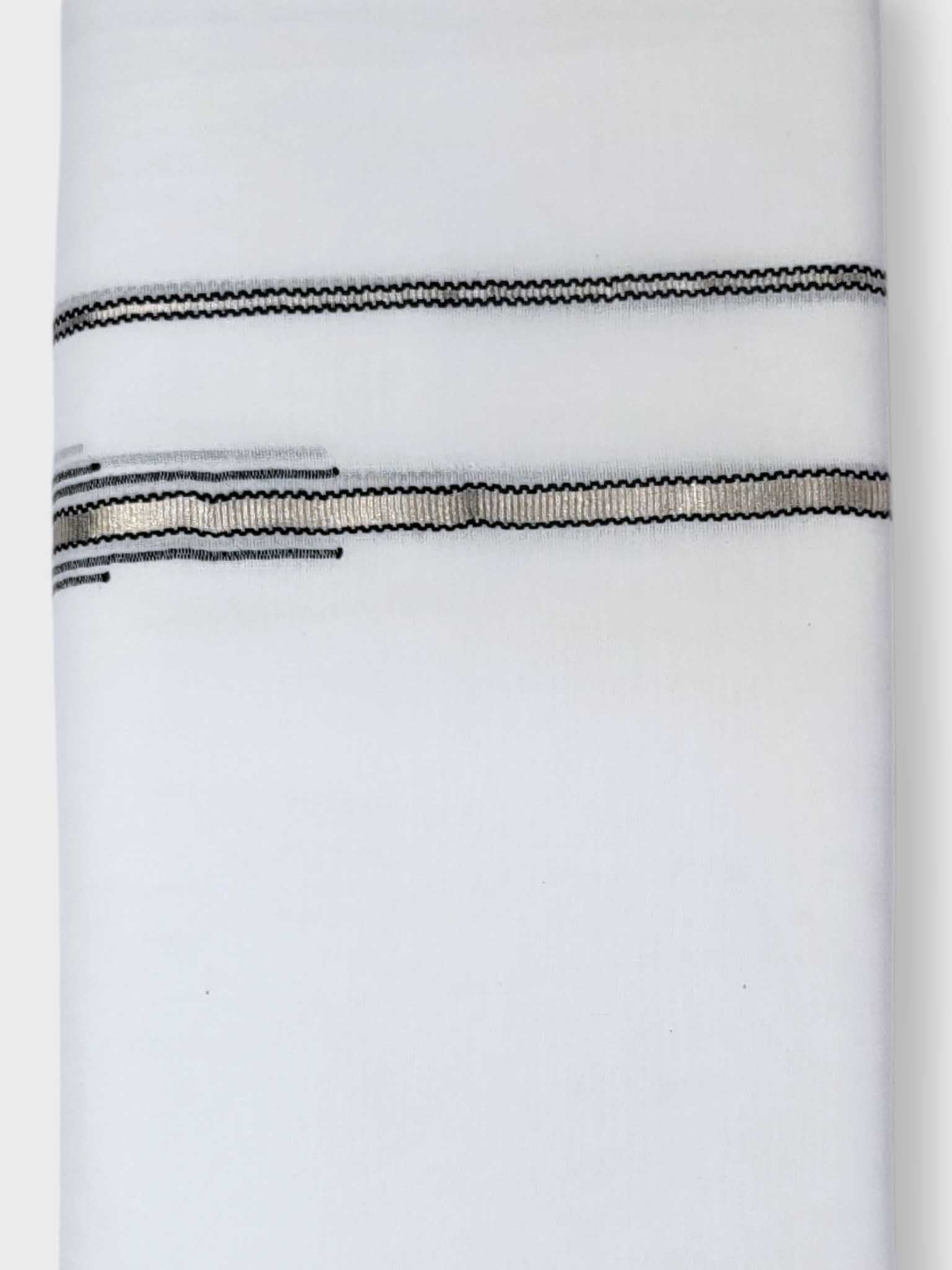 Pure White Cotton Men's Double Dhoti