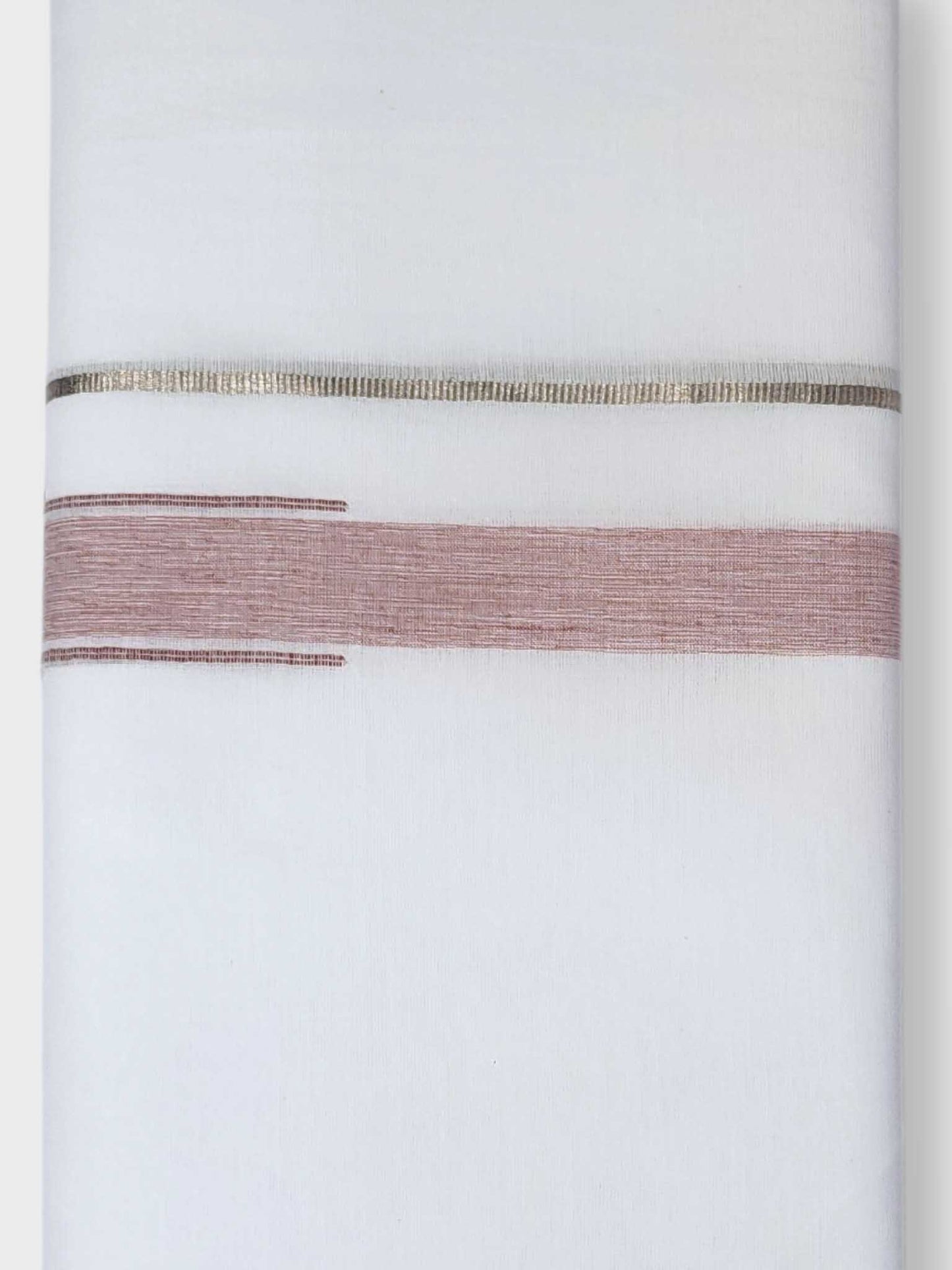 Pure White Cotton Men's Double Dhoti