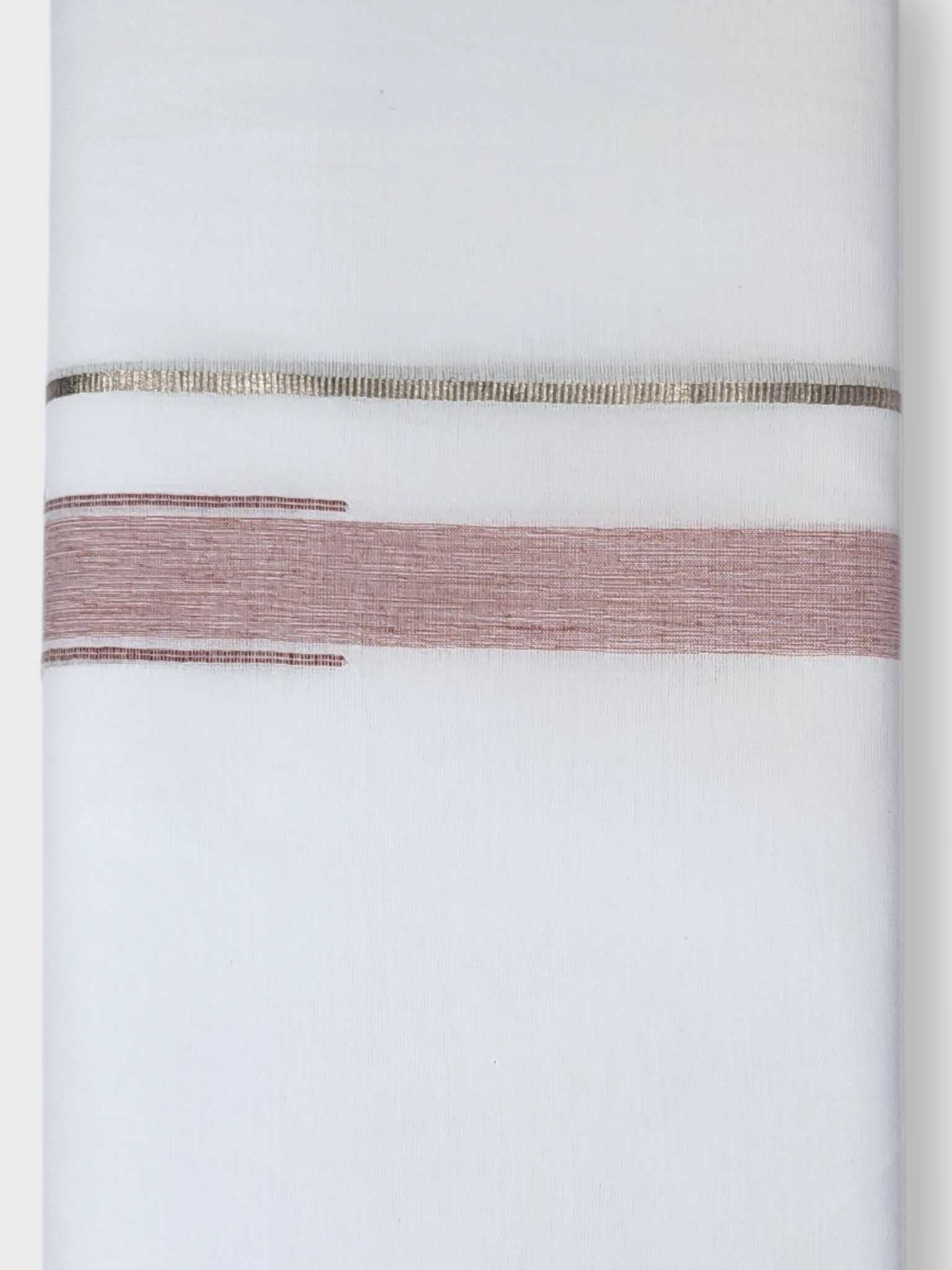 Pure White Cotton Men's Double Dhoti