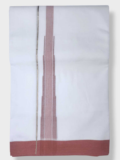 Pure White Cotton Men's Double Dhoti