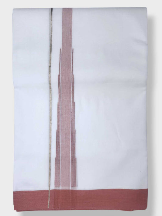 Pure White Cotton Men's Double Dhoti