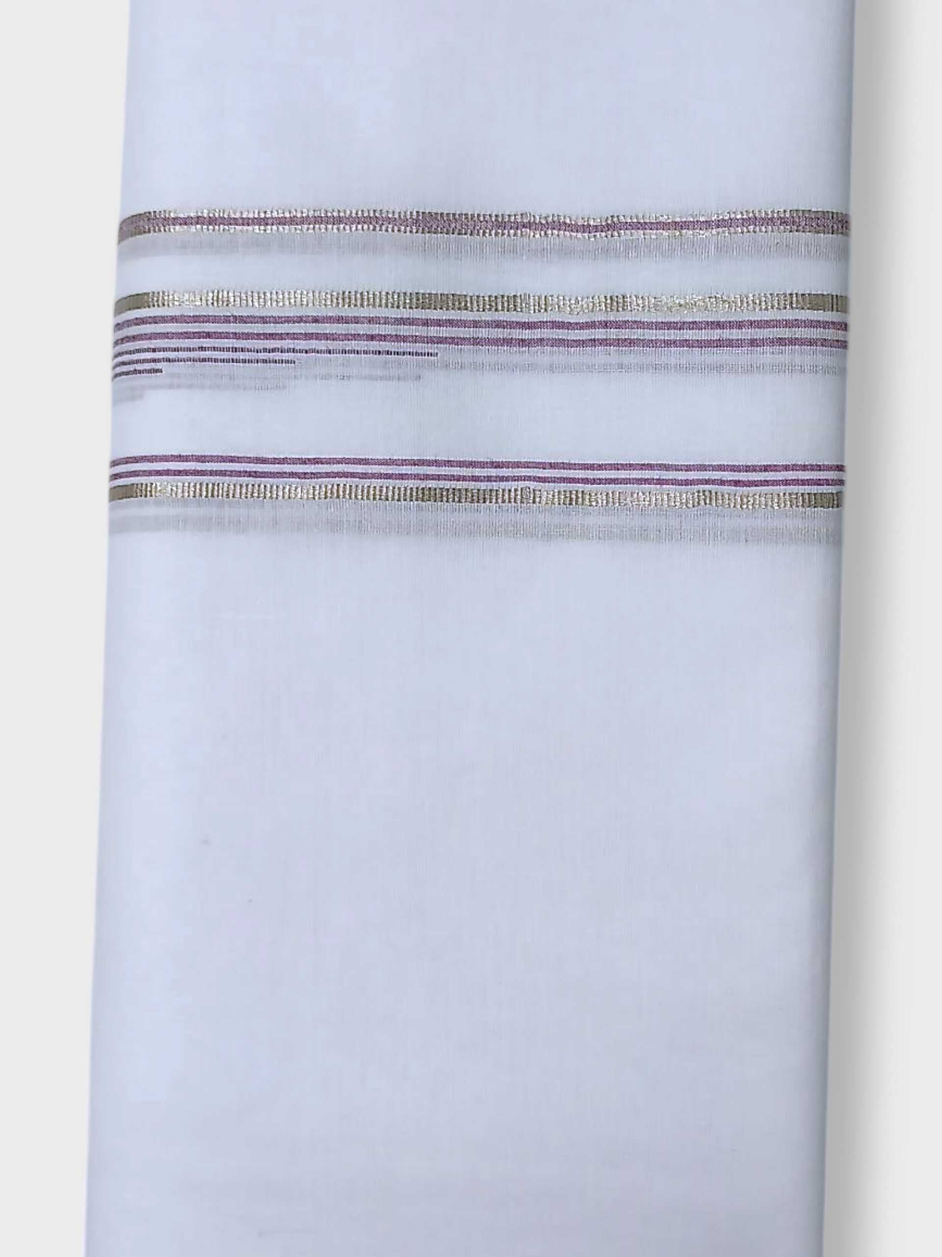 Pure White Cotton Men's Double Dhoti