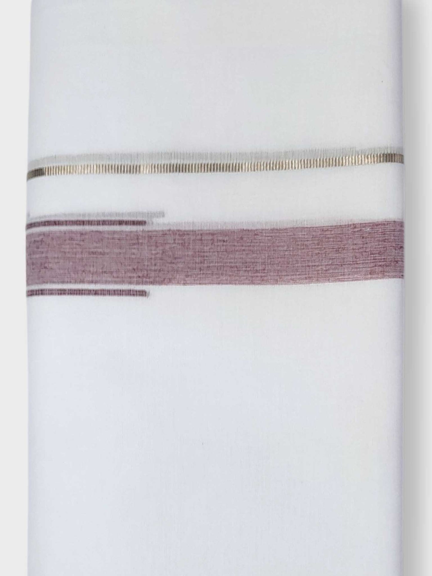 Pure White Cotton Men's Double Dhoti
