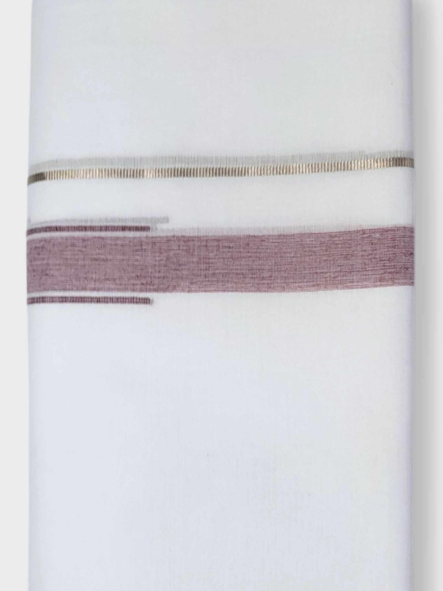 Pure White Cotton Men's Double Dhoti