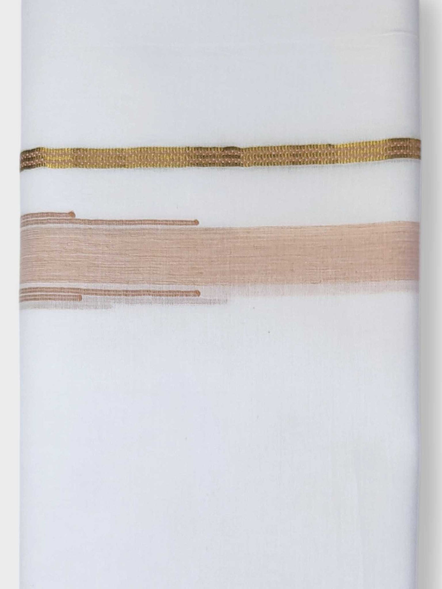 Pure White Cotton Men's Double Dhoti