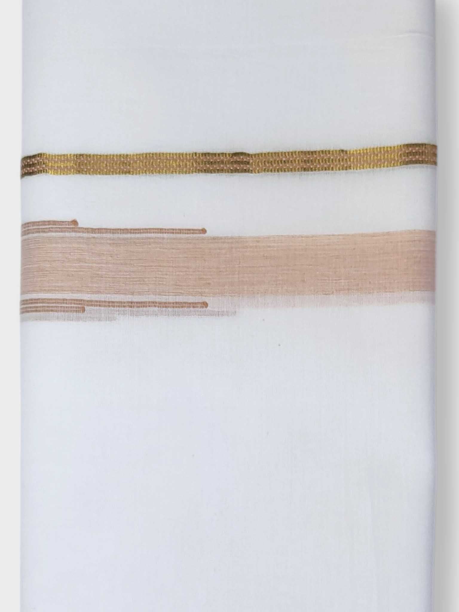 Pure White Cotton Men's Double Dhoti