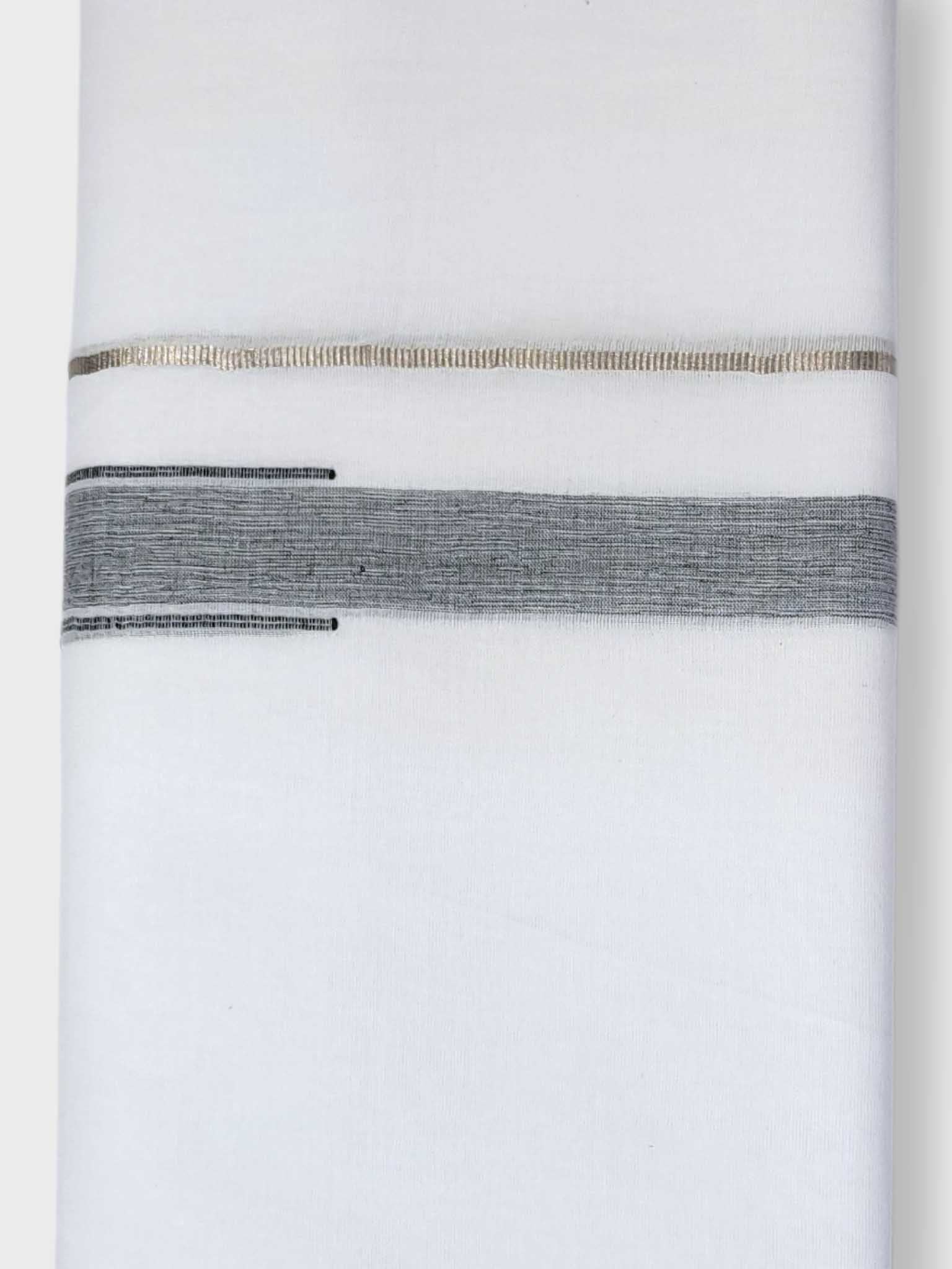 Pure White Cotton Men's Double Dhoti