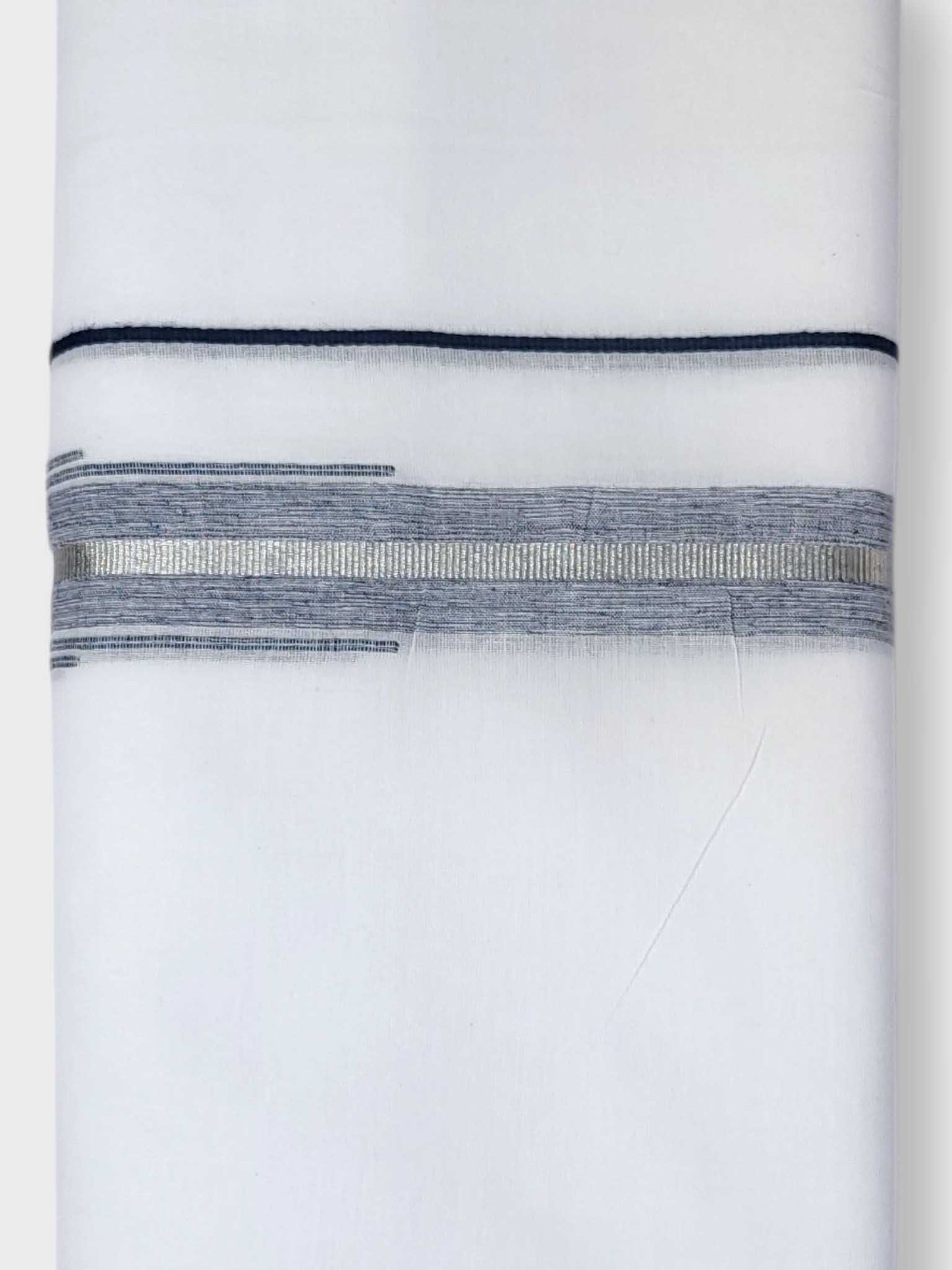Pure White Cotton Men's Double Dhoti