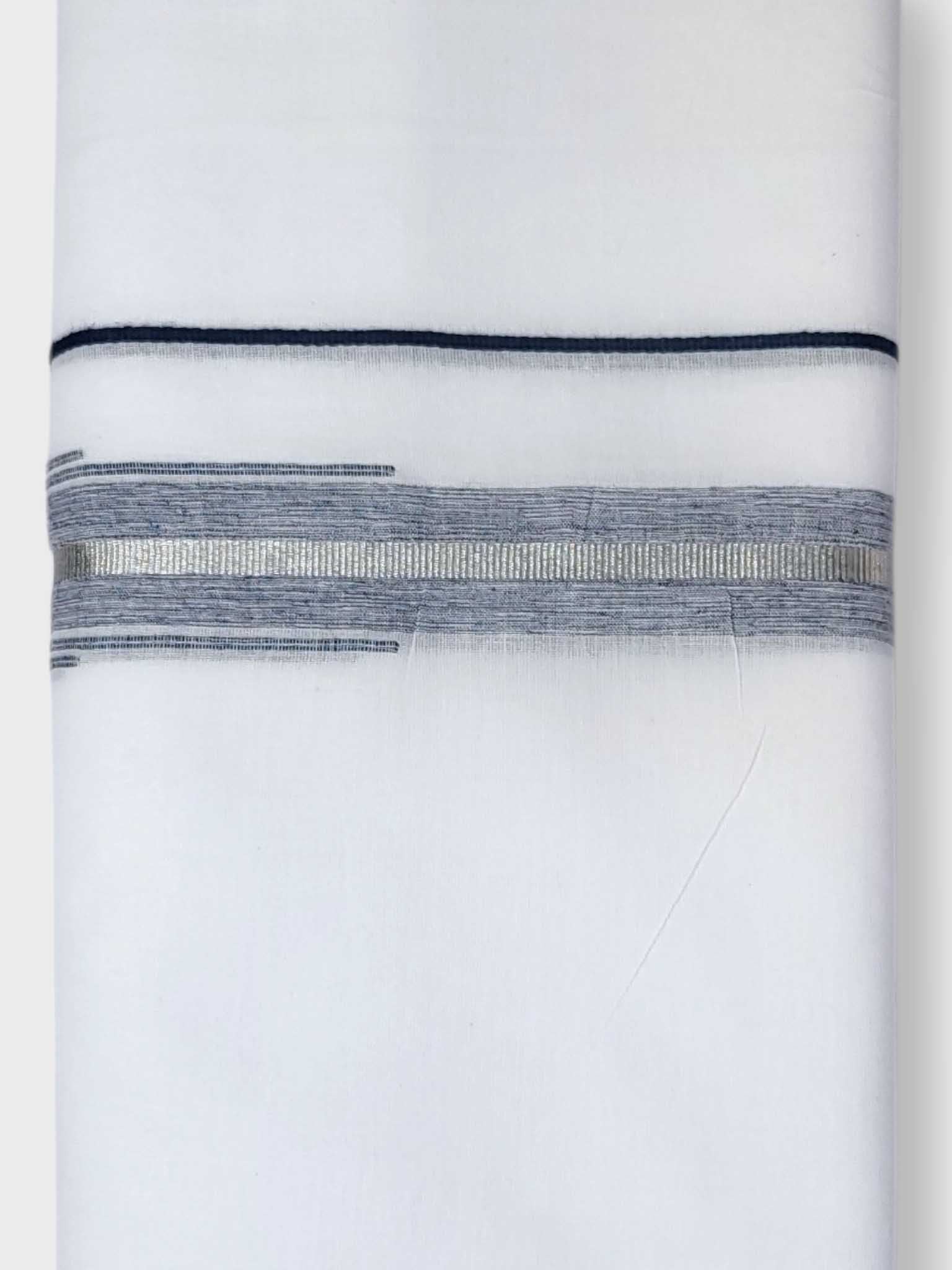 Pure White Cotton Men's Double Dhoti