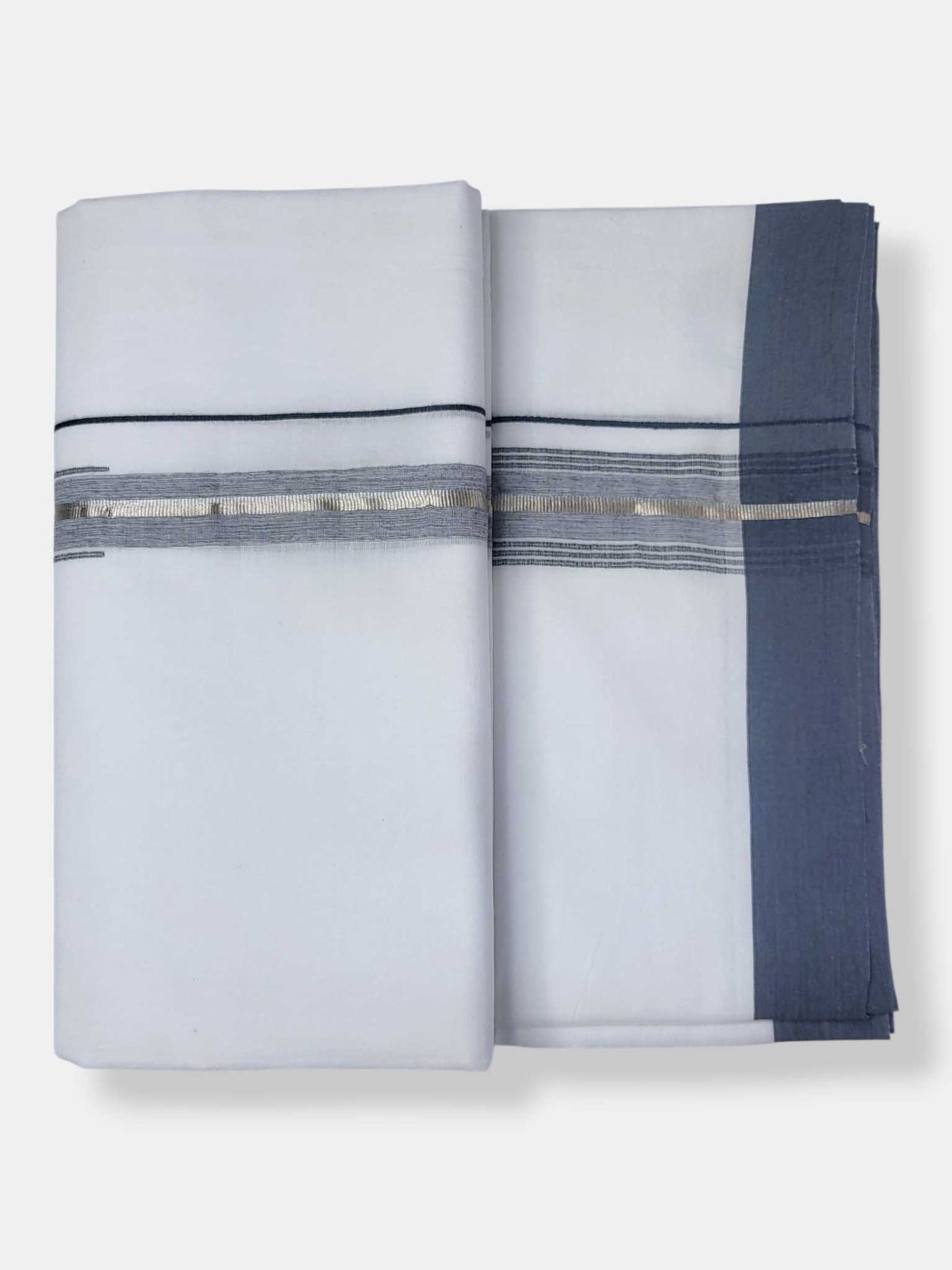 Pure White Cotton Men's Double Dhoti