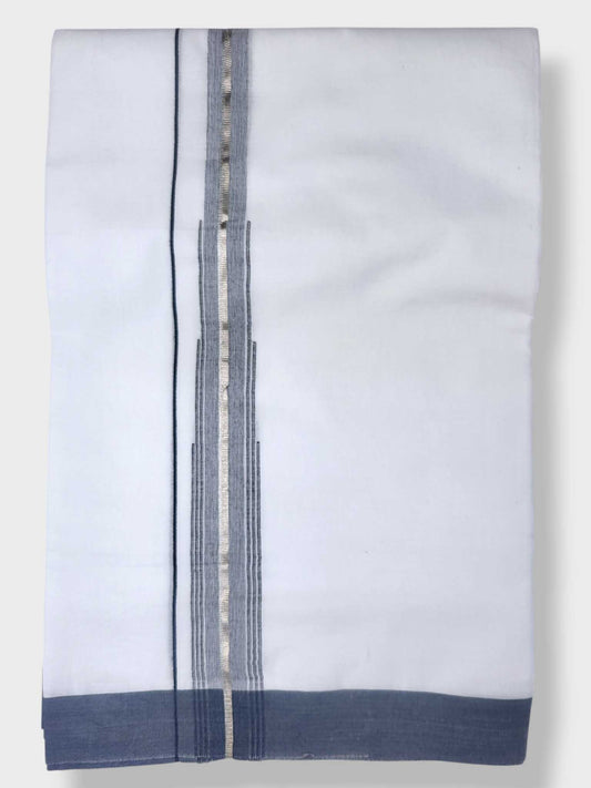 Pure White Cotton Men's Double Dhoti