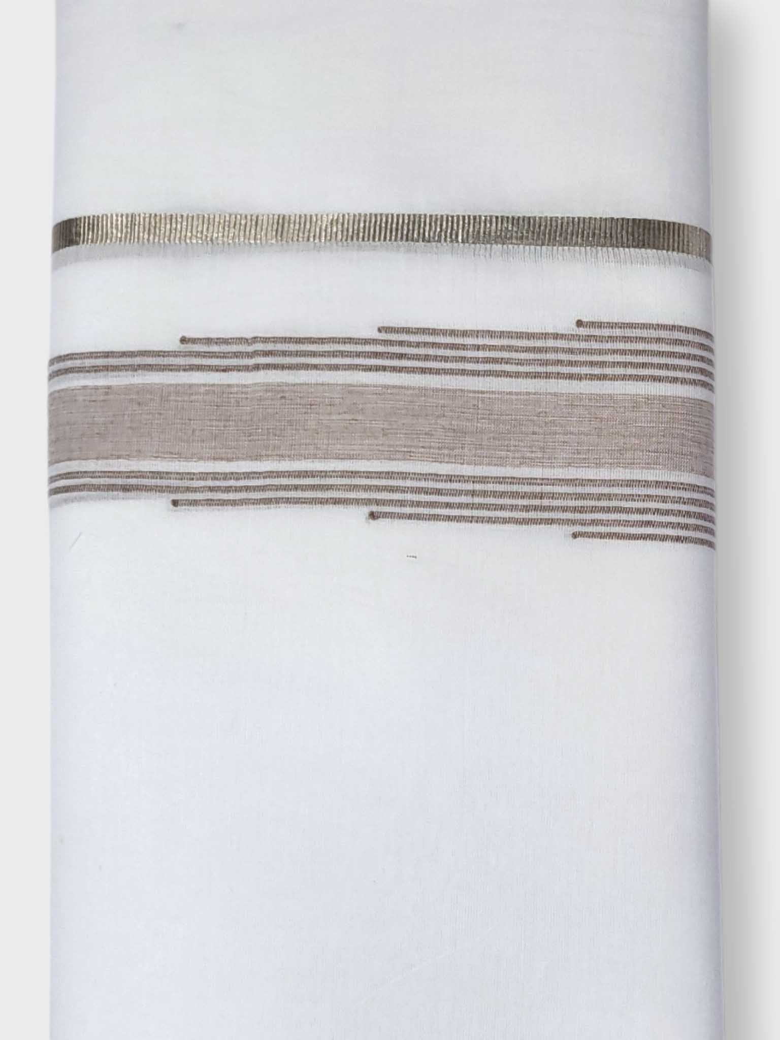 Pure White Cotton Men's Double Dhoti