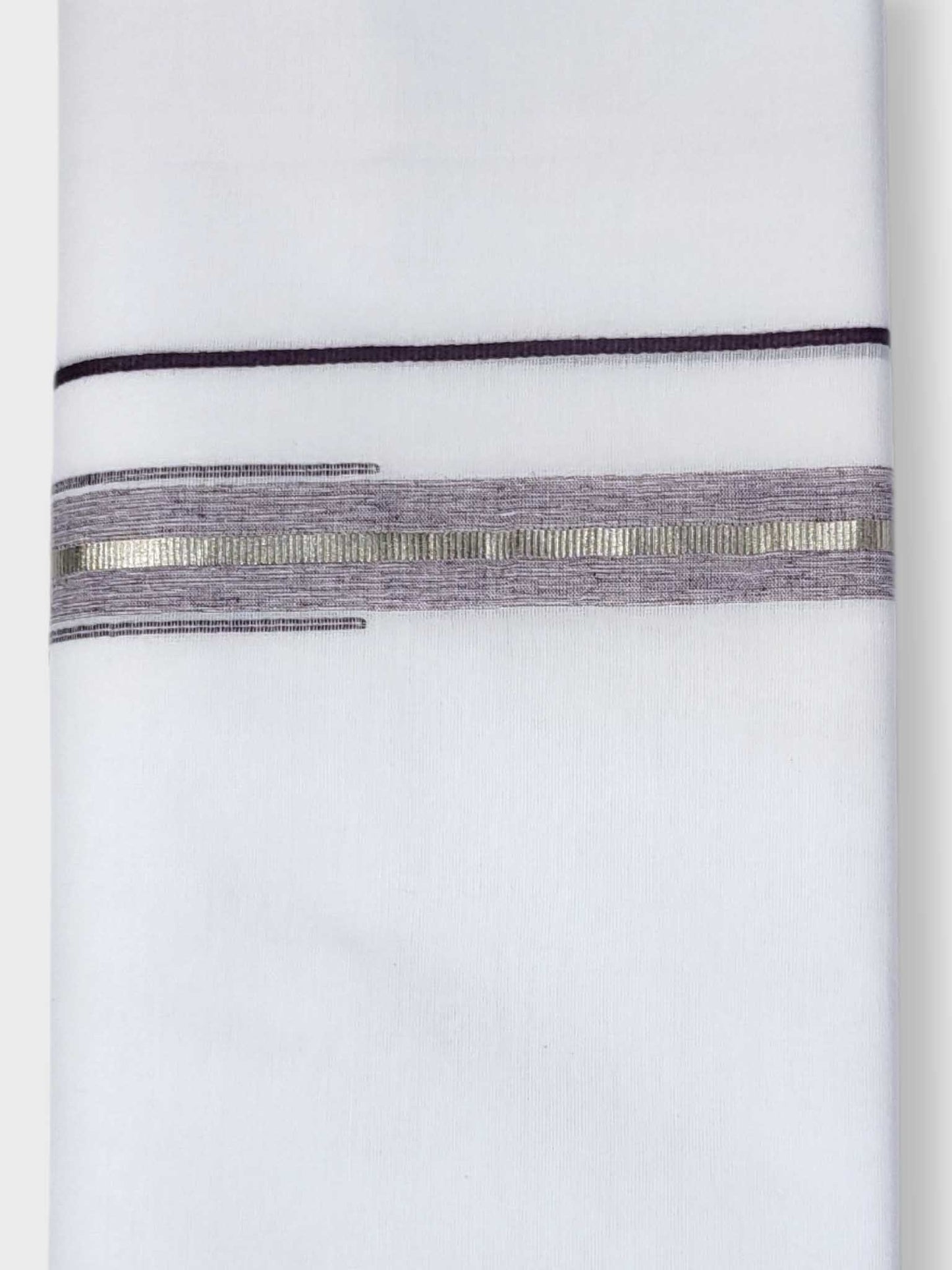 Pure White Cotton Men's Double Dhoti
