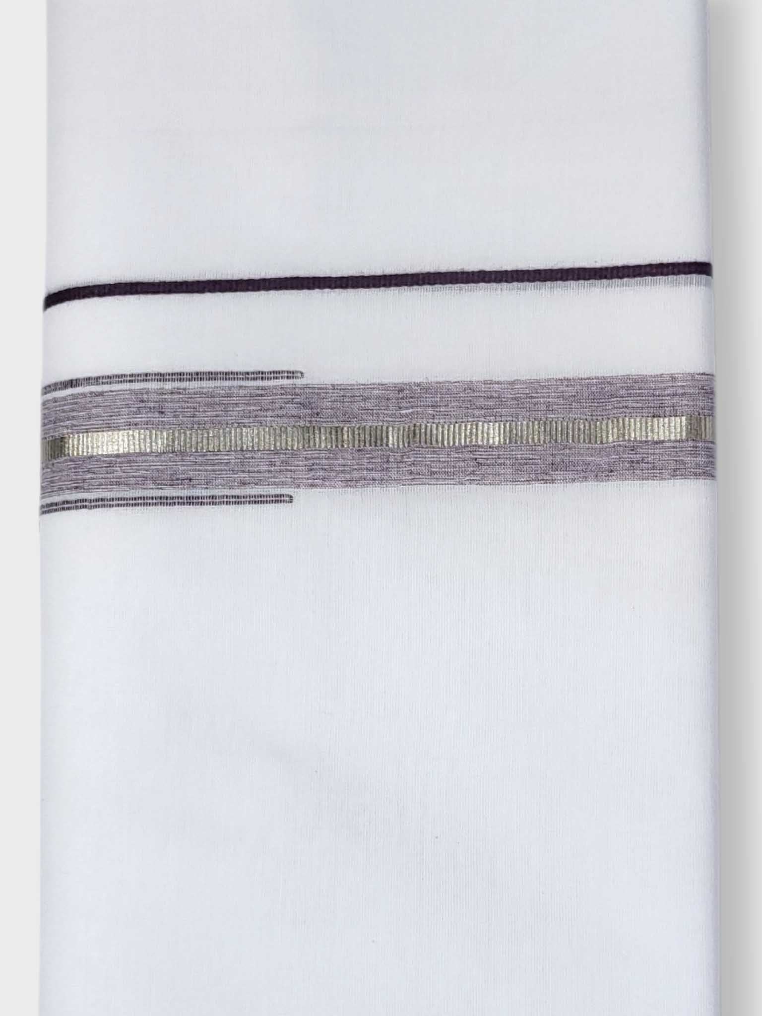 Pure White Cotton Men's Double Dhoti