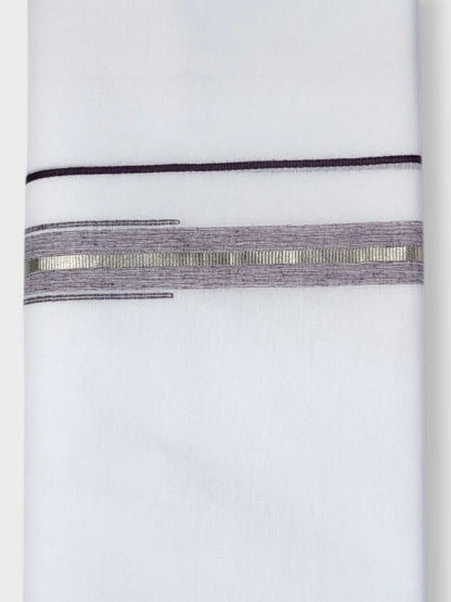 Pure White Cotton Men's Double Dhoti