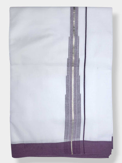 Pure White Cotton Men's Double Dhoti