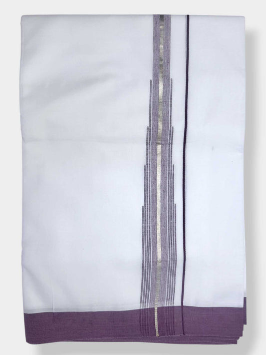 Pure White Cotton Men's Double Dhoti
