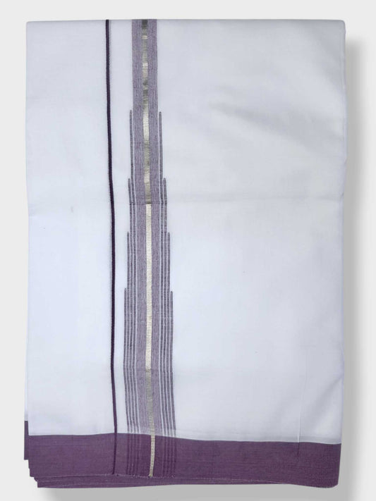 Pure White Cotton Men's Double Dhoti