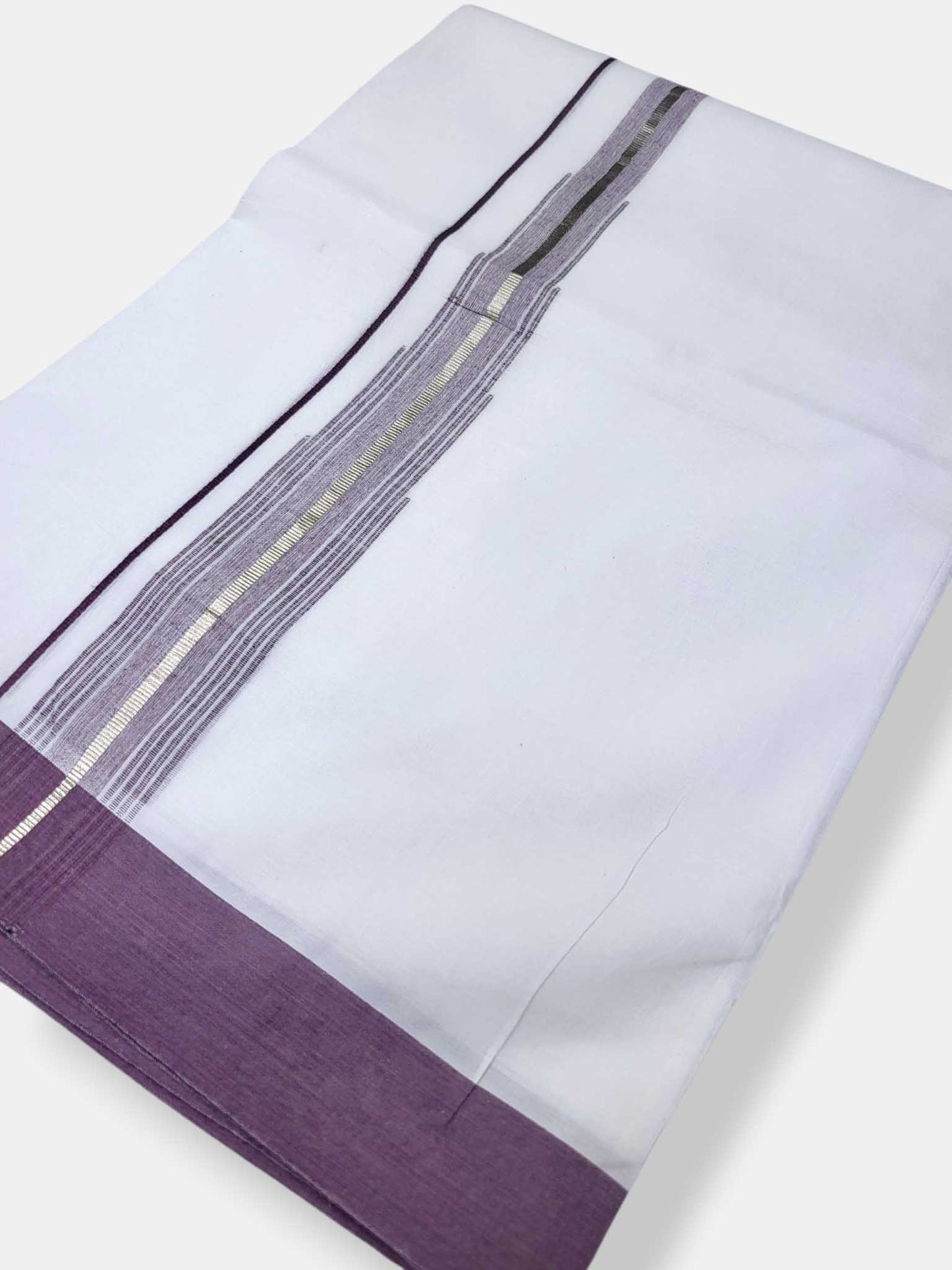 Pure White Cotton Men's Double Dhoti