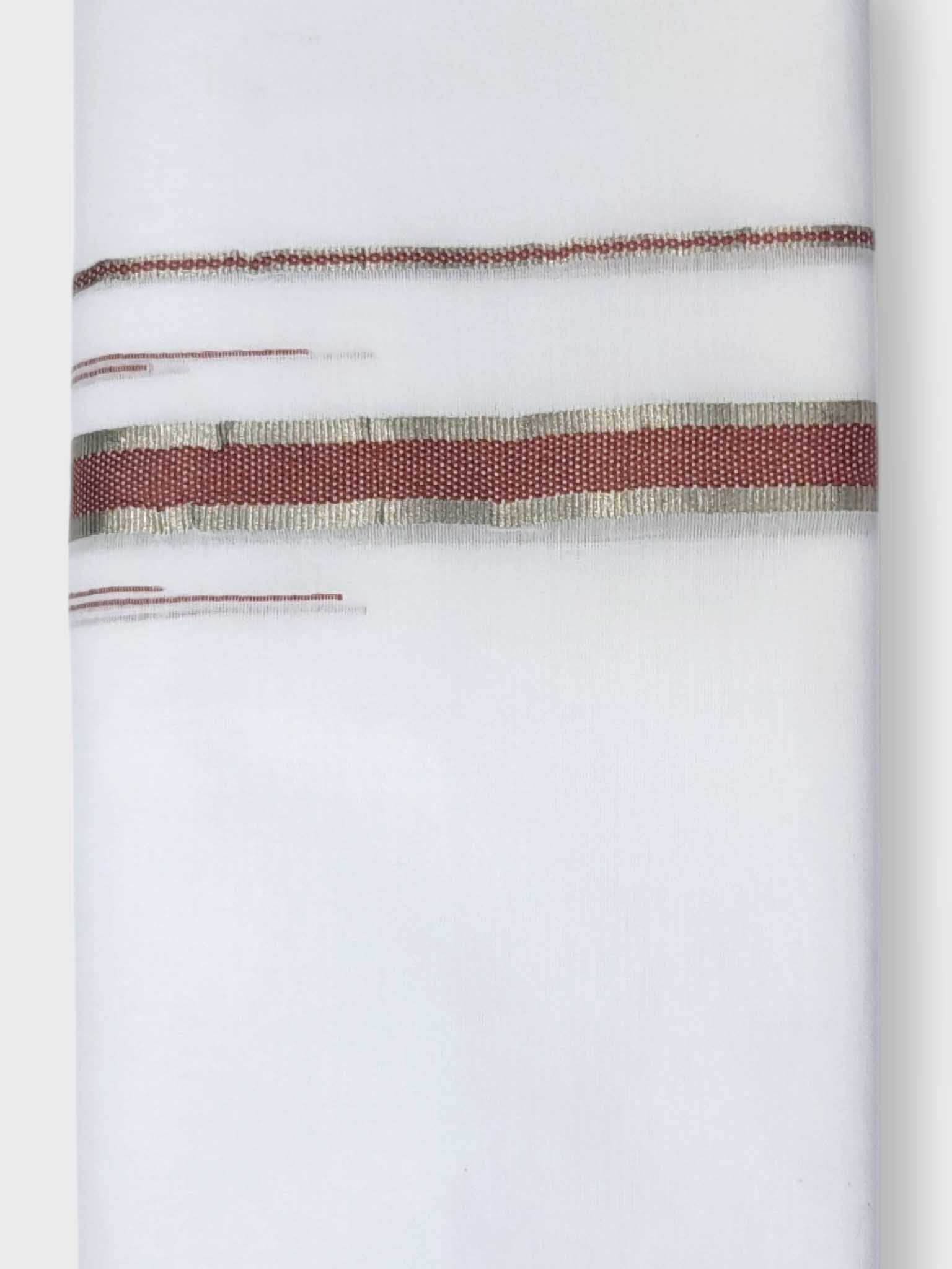 Pure White Cotton Men's Double Dhoti