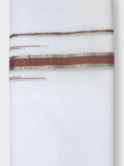 Pure White Cotton Men's Double Dhoti