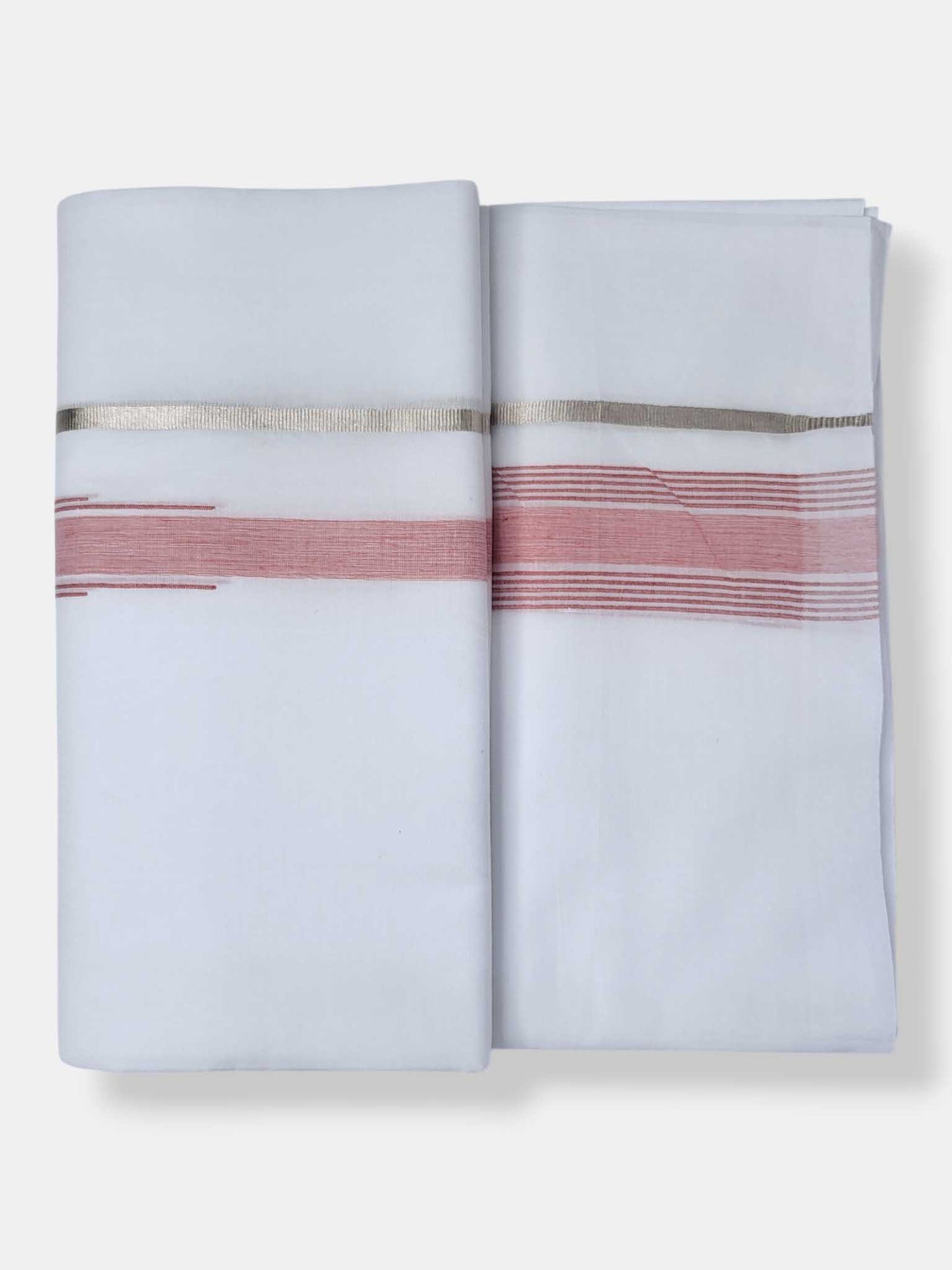 Pure White Cotton Men's Double Dhoti