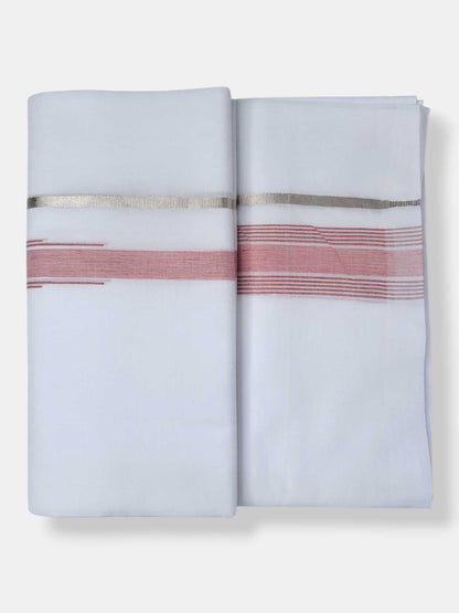 Pure White Cotton Men's Double Dhoti