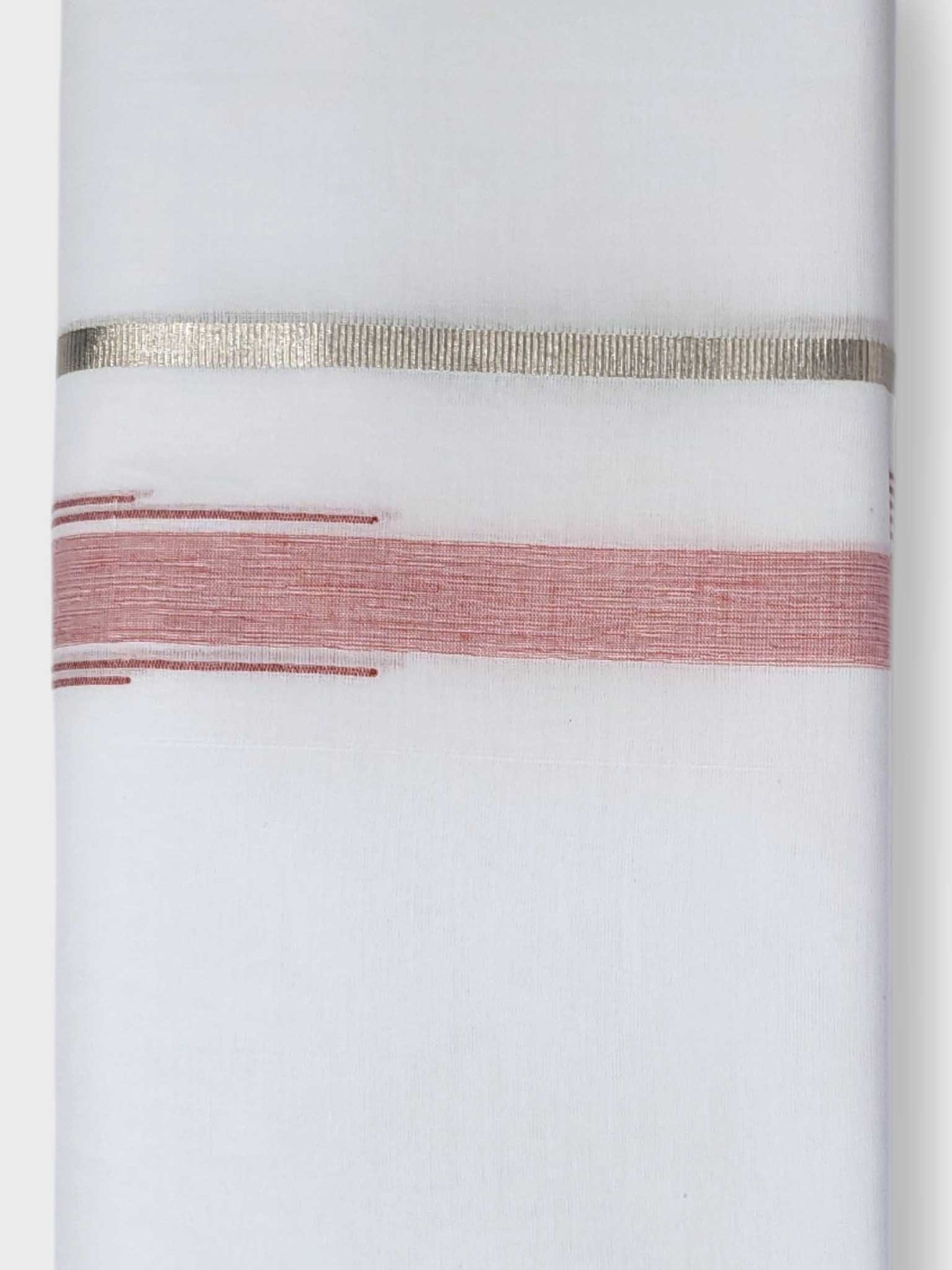 Pure White Cotton Men's Double Dhoti