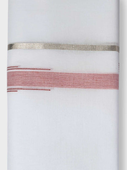 Pure White Cotton Men's Double Dhoti