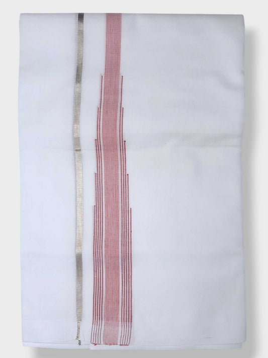 Pure White Cotton Men's Double Dhoti