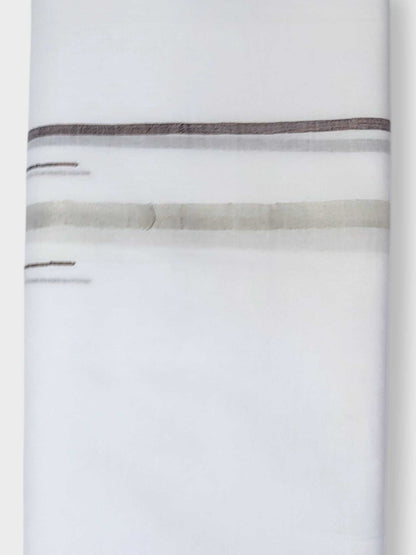 Pure White Cotton Men's Double Dhoti