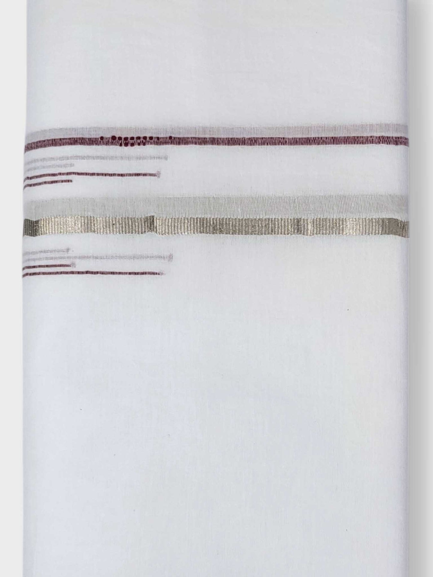 Pure White Cotton Men's Double Dhoti
