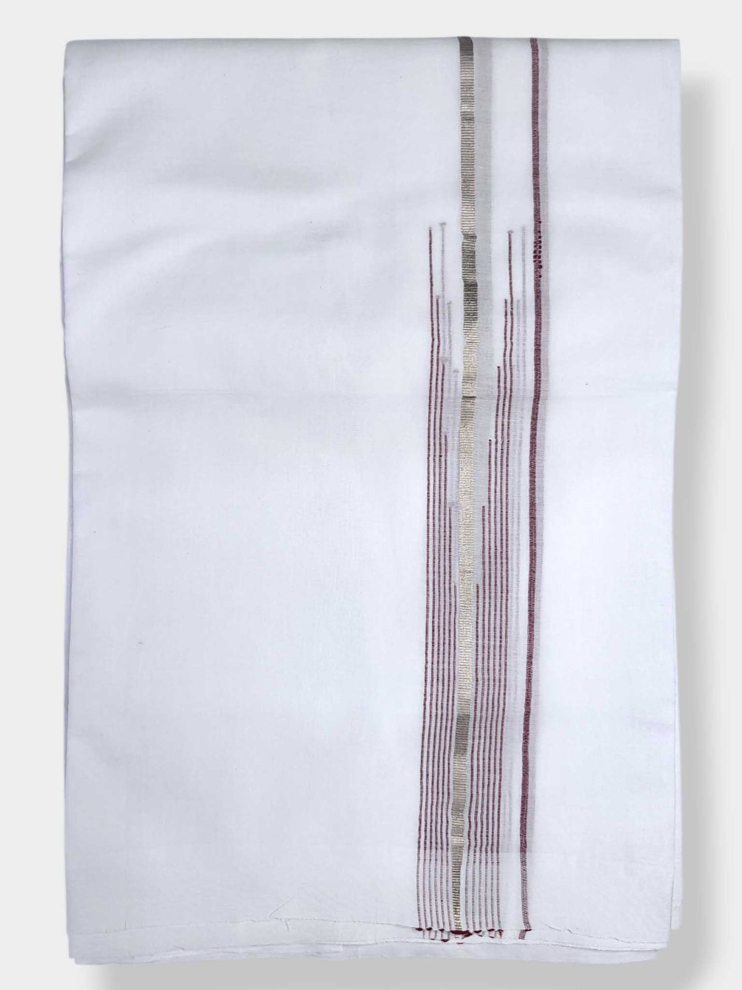 Pure White Cotton Men's Double Dhoti