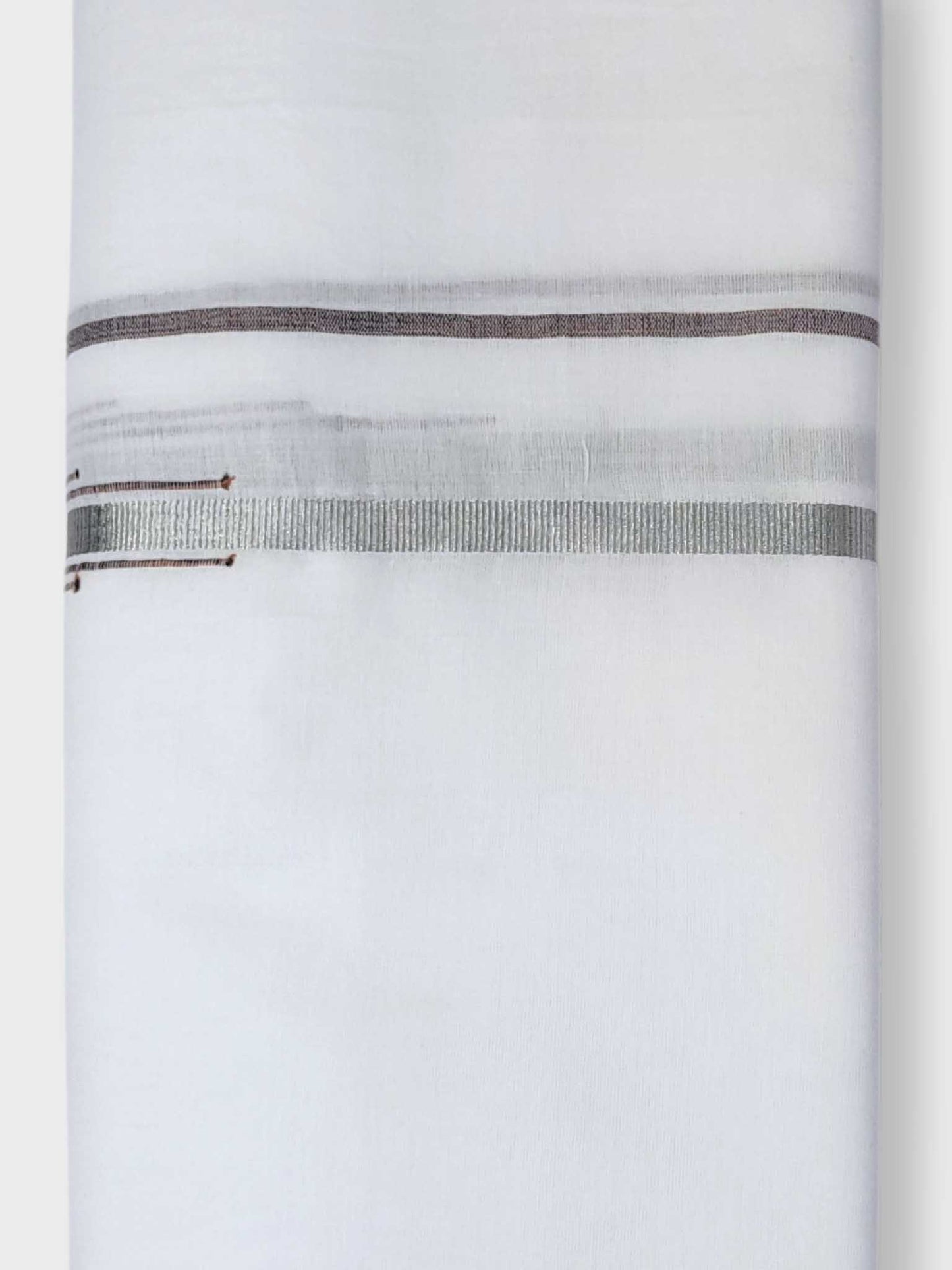 Pure White Cotton Men's Double Dhoti