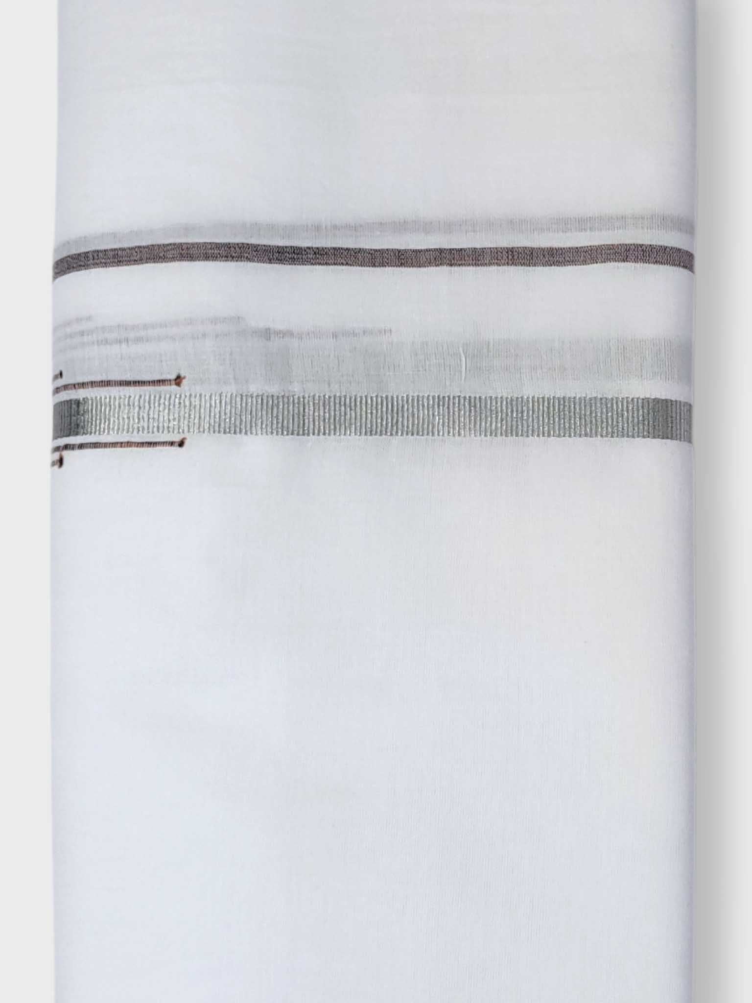 Pure White Cotton Men's Double Dhoti