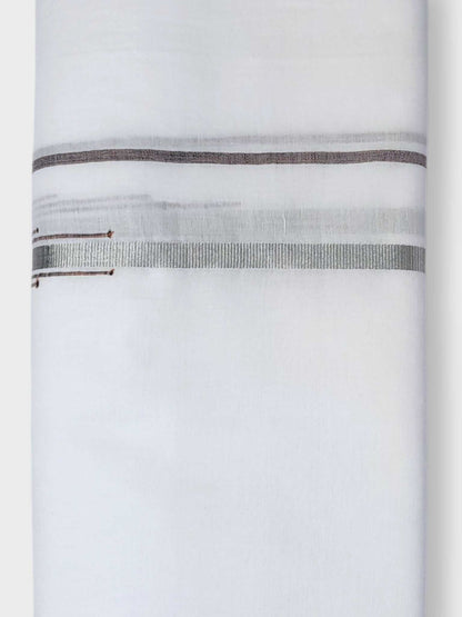 Pure White Cotton Men's Double Dhoti