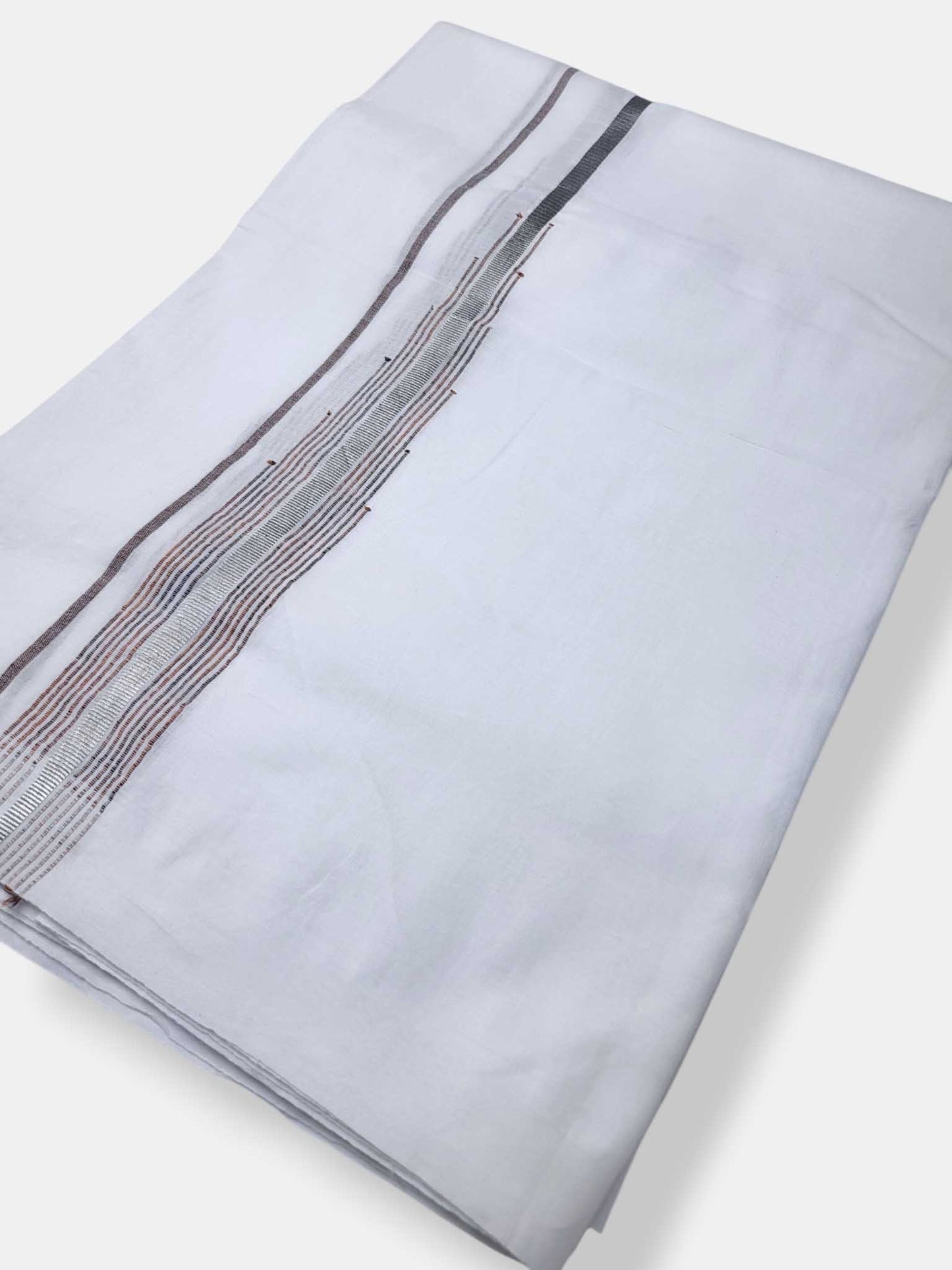 Pure White Cotton Men's Double Dhoti