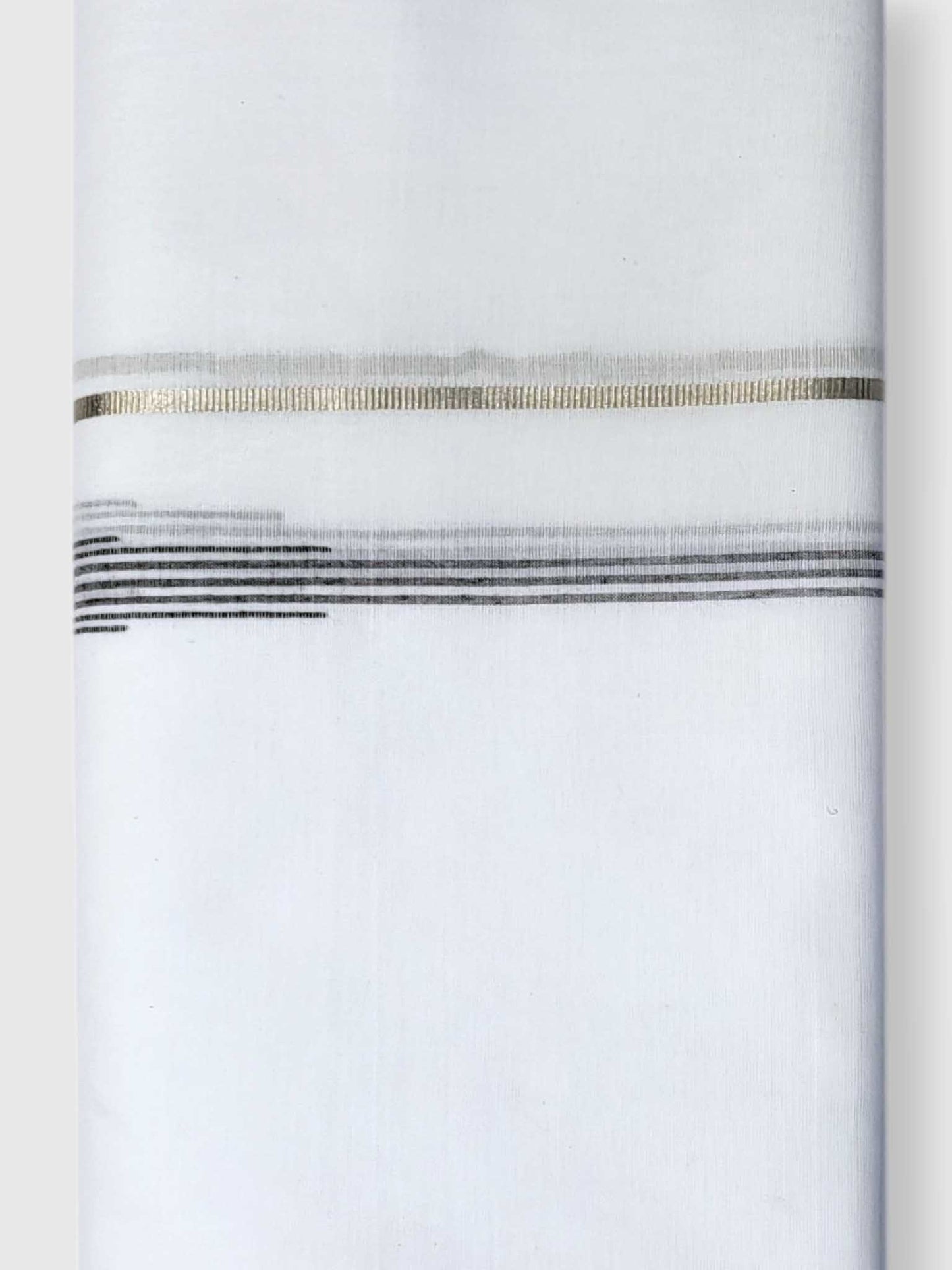 Pure White Cotton Men's Double Dhoti