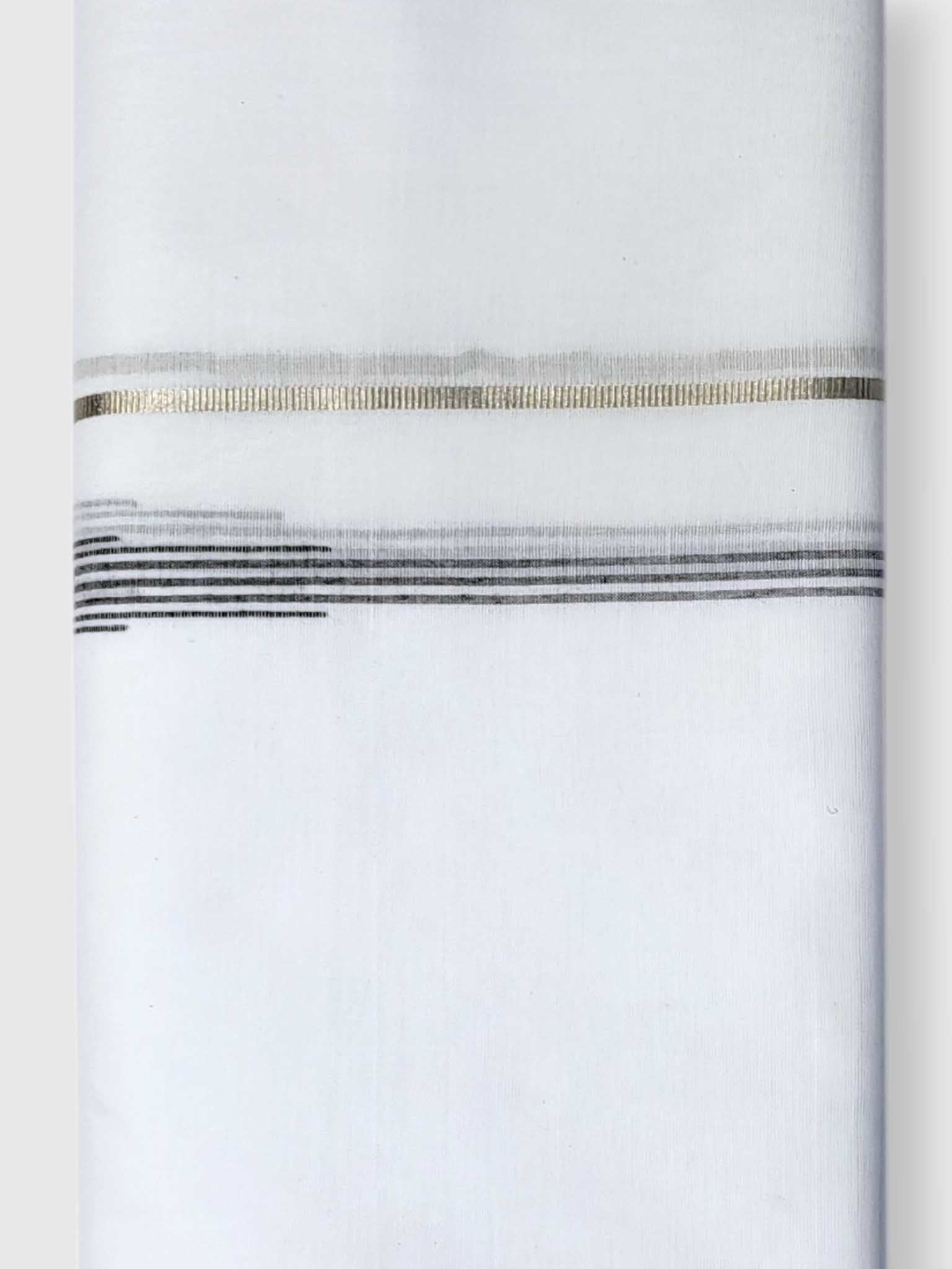 Pure White Cotton Men's Double Dhoti