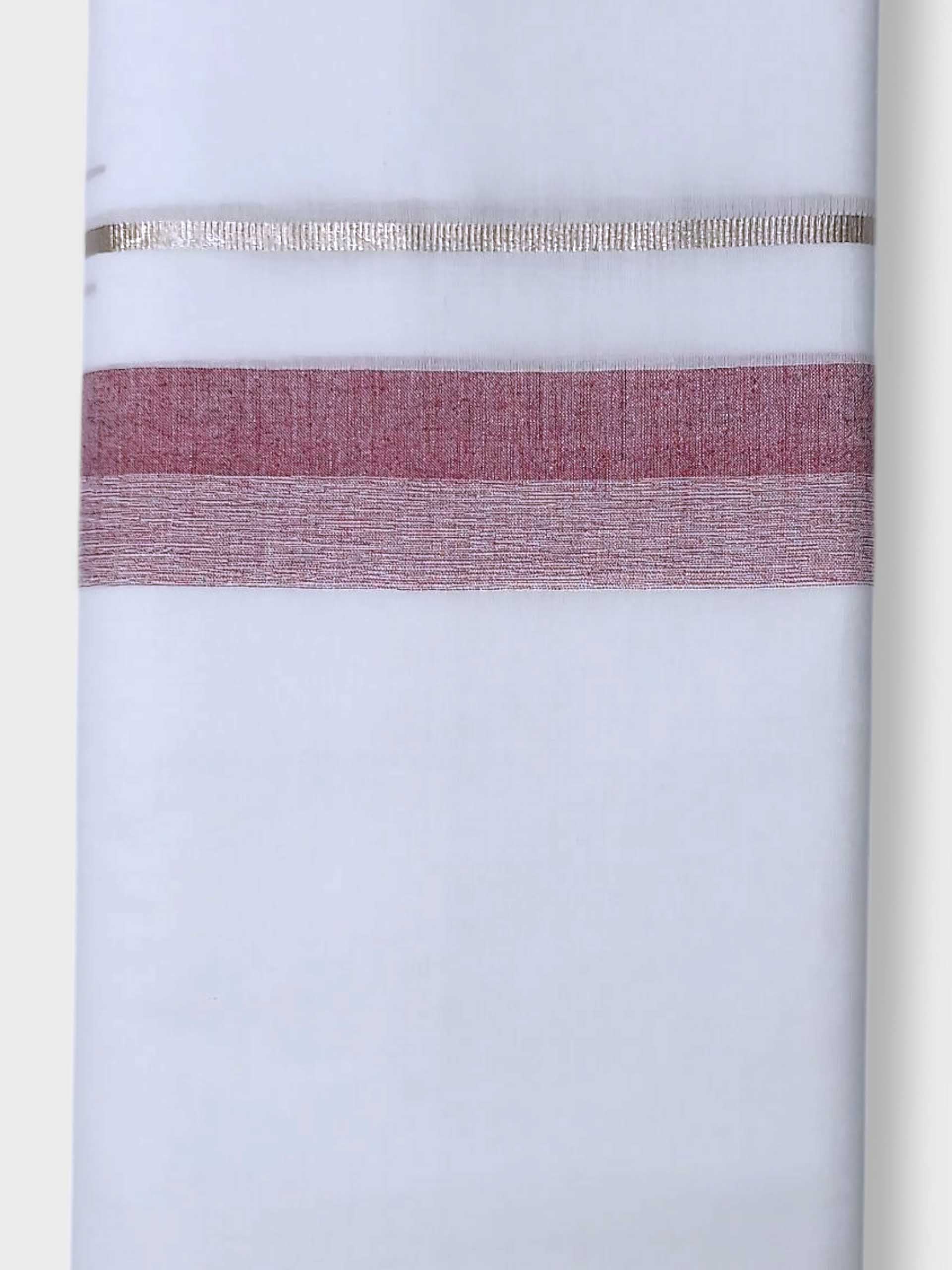 Pure White Cotton Men's Double Dhoti