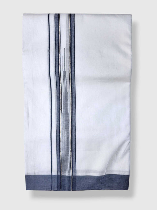 Pure White Cotton Men's Double Dhoti