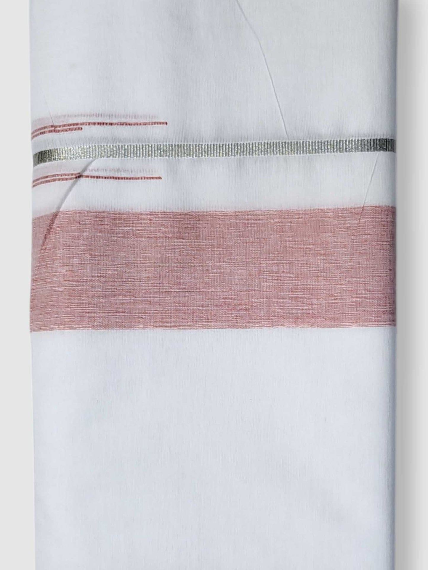 Pure White Cotton Men's Double Dhoti