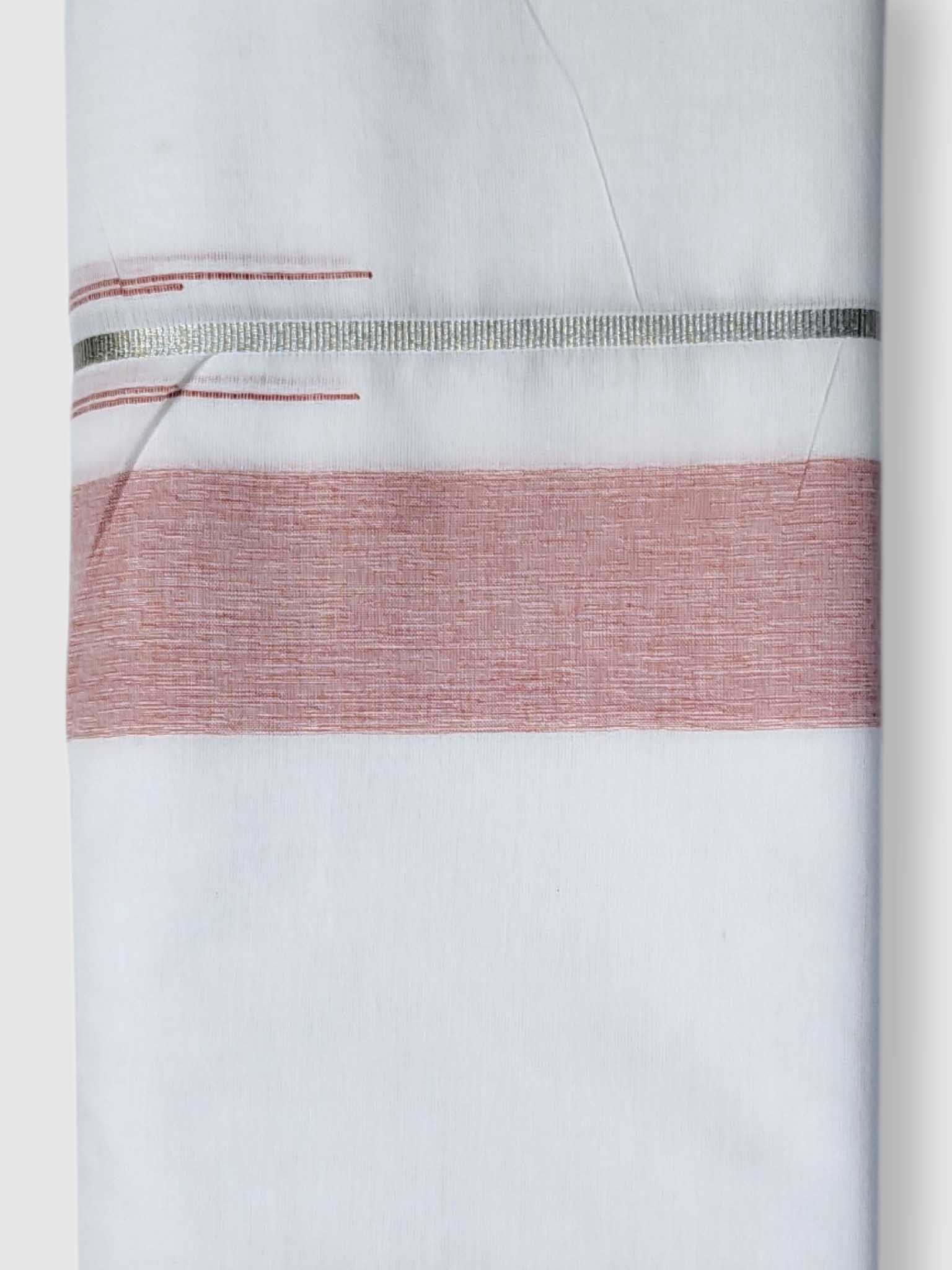 Pure White Cotton Men's Double Dhoti