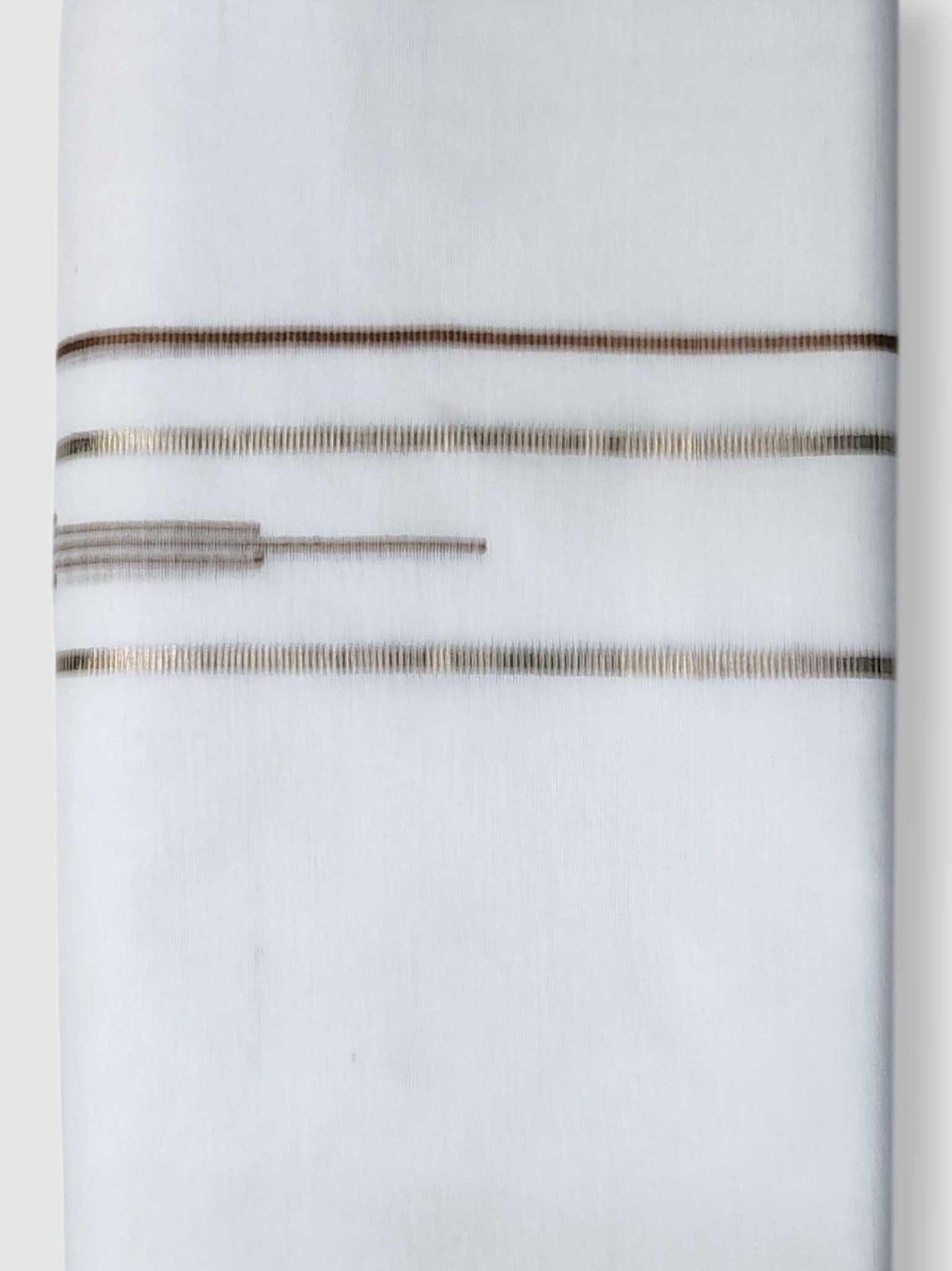 Pure White Cotton Men's Double Dhoti