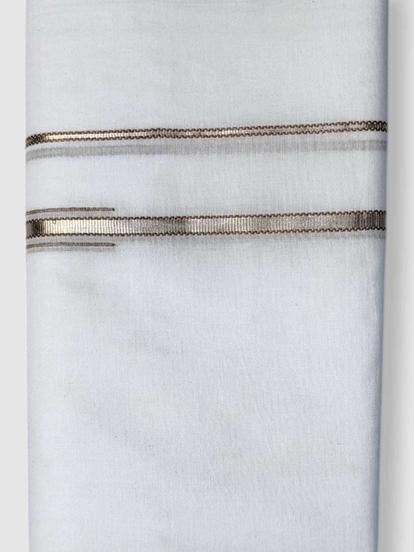 Pure White Cotton Men's Double Dhoti