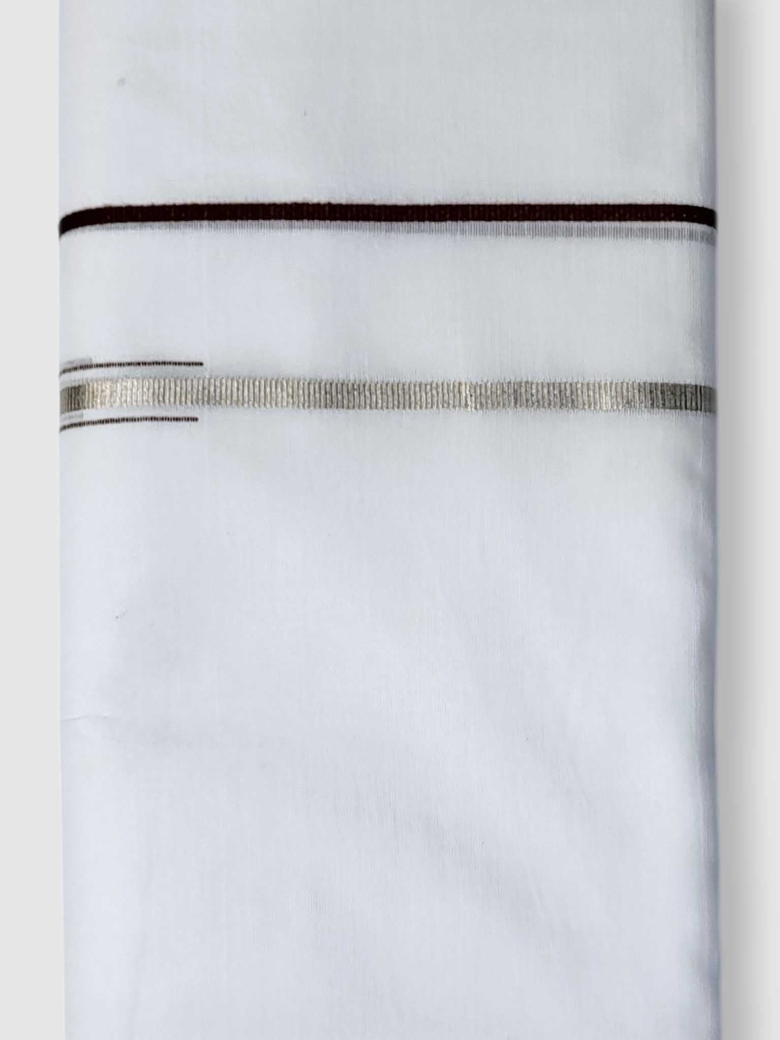 Pure White Cotton Men's Double Dhoti